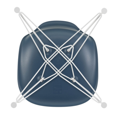 Vitra DSR RE eetkamerstoel wit onderstel