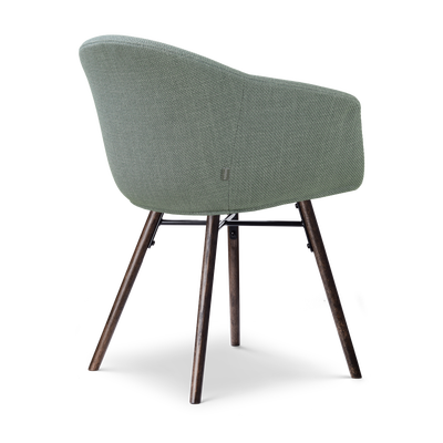 Eetkamerstoel Nena-Otis walnoot houten onderstel