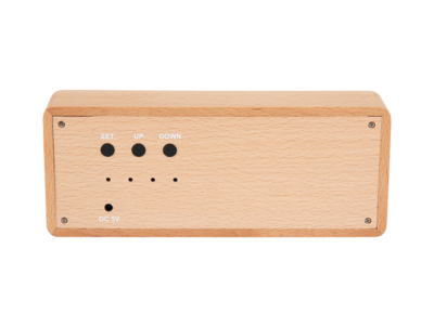 Wekker Solid Wood Engraved