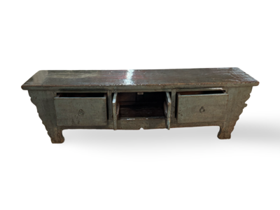 Tv Dressoir groen 4 deur lak uniek