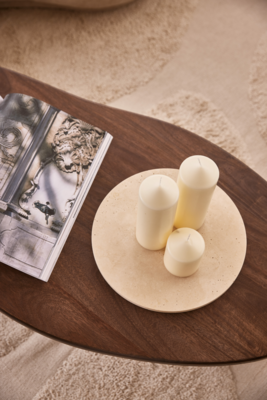 Travertine dienblad rond Ø30cm