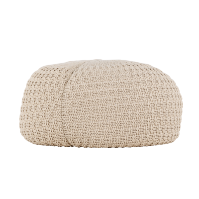 Gevlochten poef Sylvie