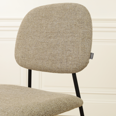 Eetkamerstoel Jasmijn - zwart onderstel