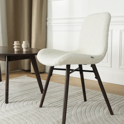 Eetkamerstoel Nena-Fé walnoot houten onderstel