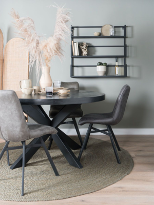 Eettafel Bob Rond Zwart ø150 cm