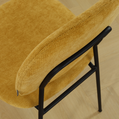 Eetkamerstoel Jasmijn - zwart onderstel