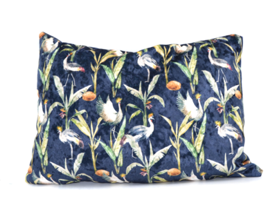 Kussen velvet kraanvogel