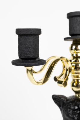 Bold Monkey kaarsenhouder Proudly Crowned Panther