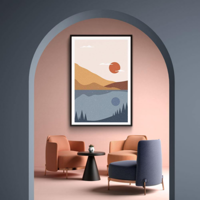 Walljar poster ingelijst - Desert Waters