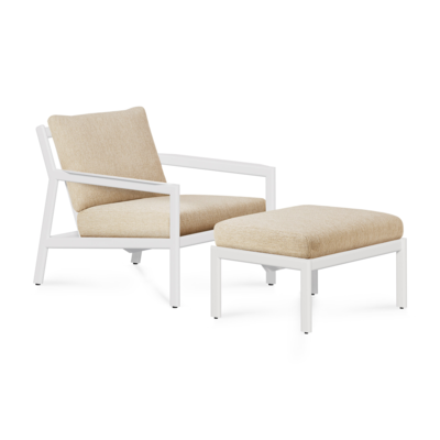 Ethnicraft outdoor loungestoel Jack - wit aluminium