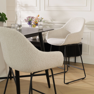 Barkruk Nino-Mae zwart onderstel - 65 cm