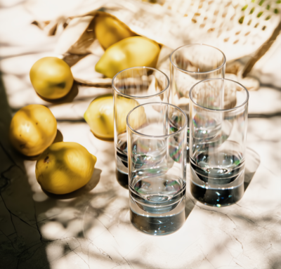 Flamefield longdrinkglas Slim Jim Smoke (set van 4)