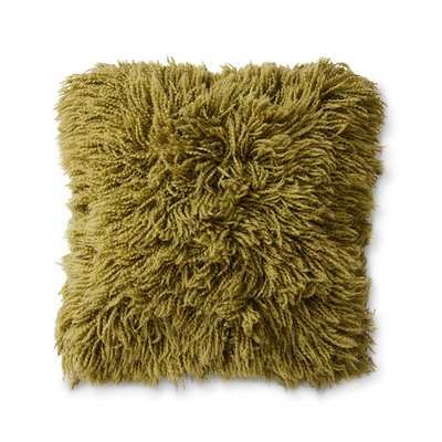 Fluffy cushion olive (50x50cm)