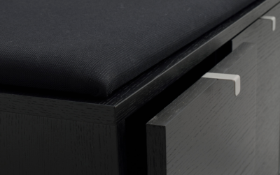 Houten bank Confetti zwart