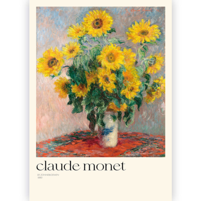 Poster Claude Monet - Zonnebloemen