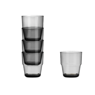 Flamefield stapelbaar waterglas Smoke (set van 4)