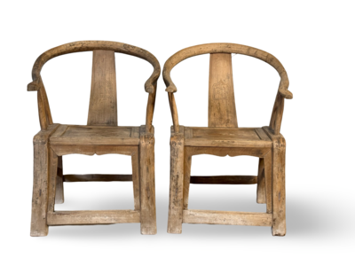 Stoel Hunan naturel uniek - set van 2