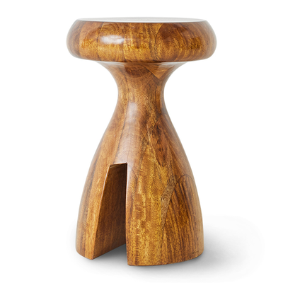 HK wooden stool chestnut