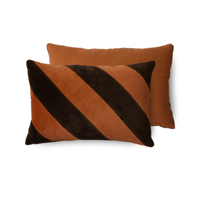 Striped velvet cushion september
