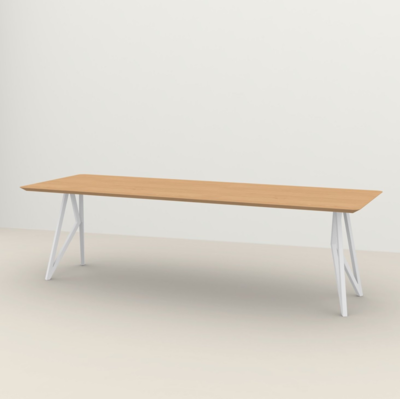 Studio HENK tafel Butterfly Rechthoekig - wit frame, hardwax light 3041