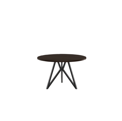 Studio HENK tafel Butterfly Rond Tripod - zwart frame, gerookte beits