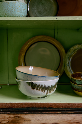 70s ceramics: ramen bowls, minimalist (set of 2)