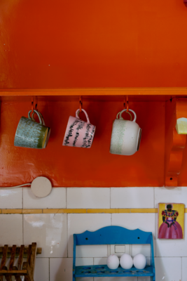 70s ceramics: cappuccino mugs, dada (set of 4)