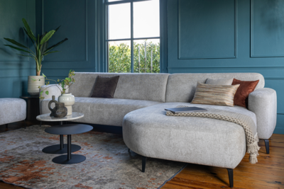 JaxxChoice hoekbank Loren lichtgrijs