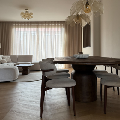 Eettafel Lissabon ovaal kolompoot 240cm