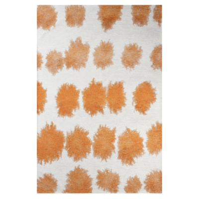 Paintball oranje structuurpatroon hedendaags abstract vloerkleed