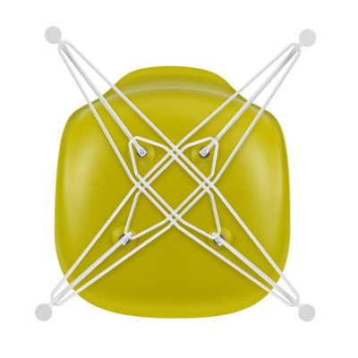 Vitra DSR RE eetkamerstoel wit onderstel