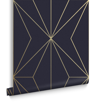 Graham &amp; Brown  vliesbehang  Harmony Navy Gold