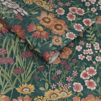 Graham &amp; Brown vliesbehang Wallflower Emerald