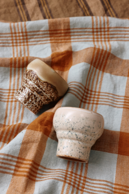 HK 70 ceramics lungo mugs coral