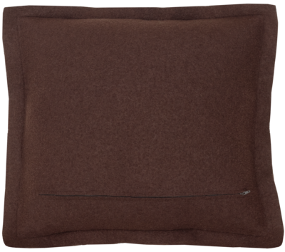 Kussen gekookte wol dark chocolate vierkant