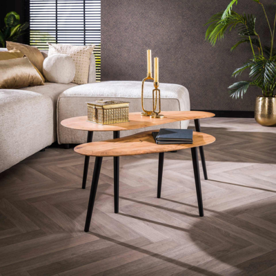 Salontafel Wolk (set van 2)