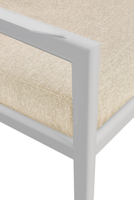 Ethnicraft outdoor loungestoel Jack - wit aluminium