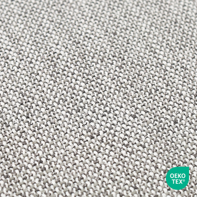 Eetkamerstoel Nora-Otis gestoffeerd - wit onderstel - met armleuningen