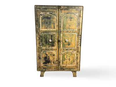 Kast ijzer 2 deurs en lades binnen in uniek