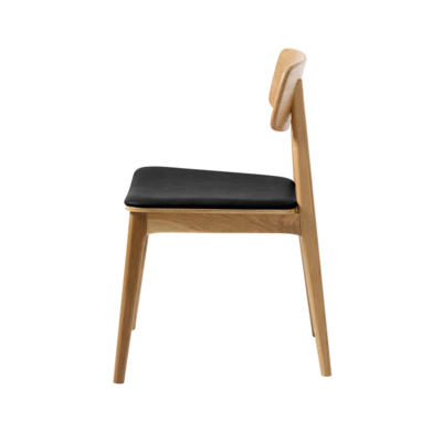 Eetkamerstoel Lana hout met kunstleer