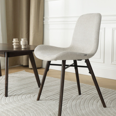 Eetkamerstoel Nena-Fé walnoot houten onderstel