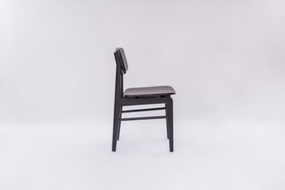 Hal & Eetkamer Stoel Odin Zwart - Midcentury