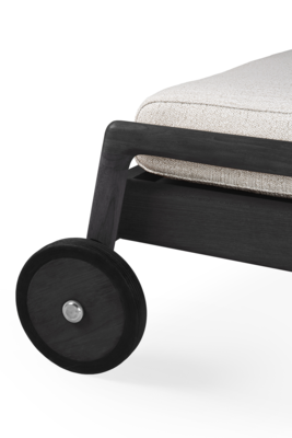 Ethnicraft - Outdoor - Teak Jack adjustable lounger - zwart