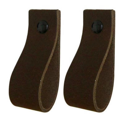 Leren handgrepen set van 2 - maat M