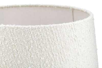 Lampenkap rond bouclé blanc