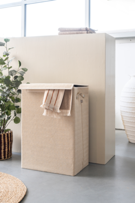 Wasmand rechthoek beige square