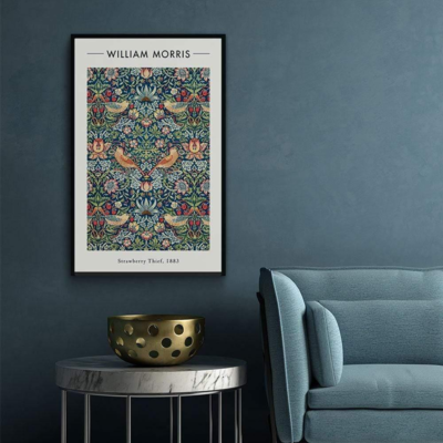 Walljar poster ingelijst - William Morris - Strawberry Thief
