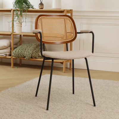 Rotan eetkamerstoel Jolie - met armleuningen