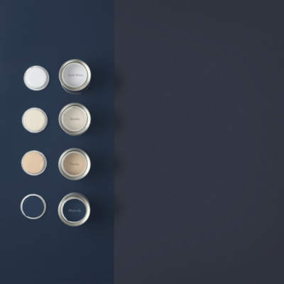 Graham &amp; Brown  vliesbehang  Midnight Navy Plain