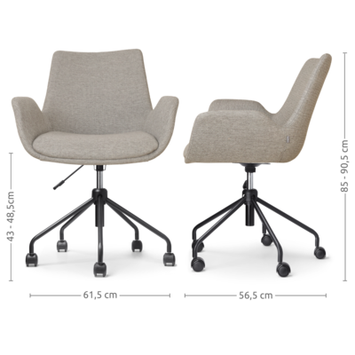 Bureaustoel Nout-Eef zwart onderstel